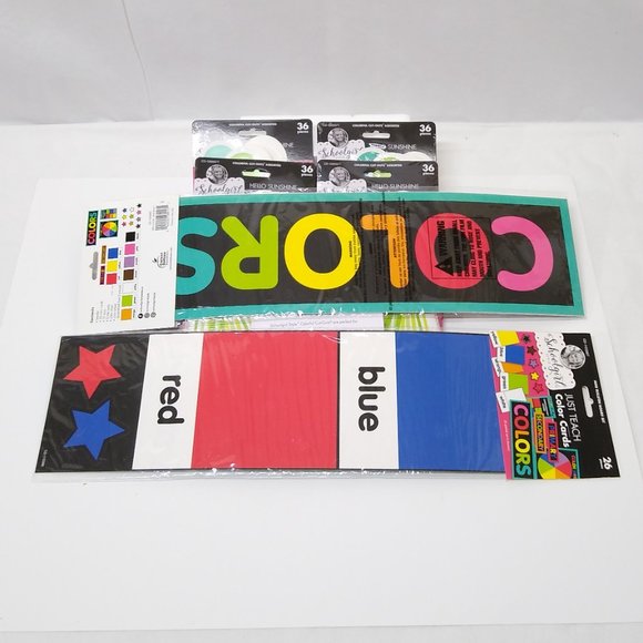 Schoolgirl Style Hello Sunshine Tassels Cut-Out (7) & Just Teach Color Cards (2) - Picture 6 of 9